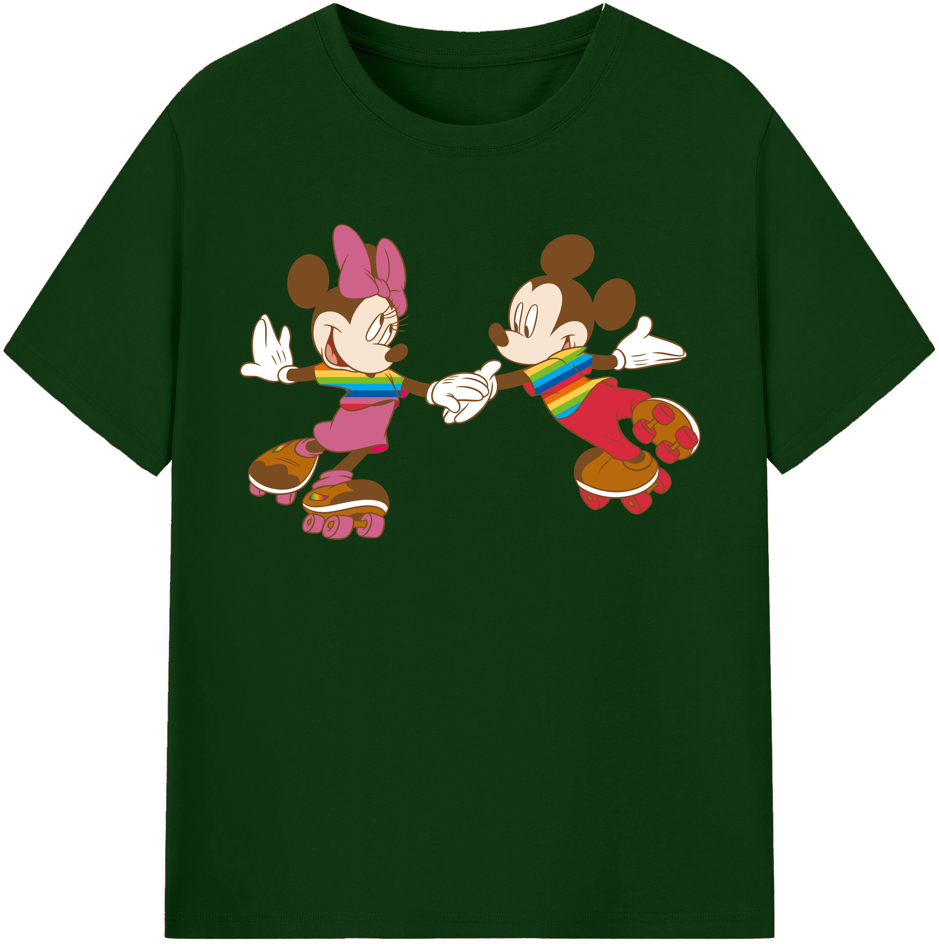 （画像用） ミッキーマウス Mickey Mouse 綿100％半袖Tシャツ（フロントプリント）